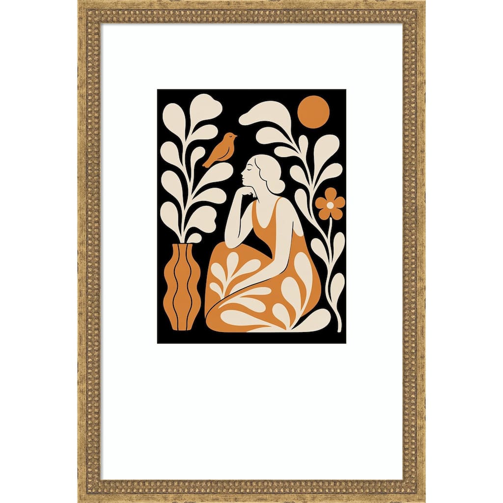 Daydreams in the Amber Garden by Tradelink inhouse artist Wood Framed Wall Art Print