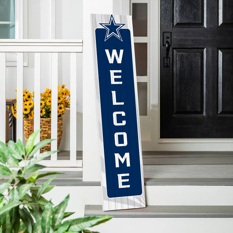 47" Porch Leaner Welcome Wall Sign, Dallas Cowboys - Blue