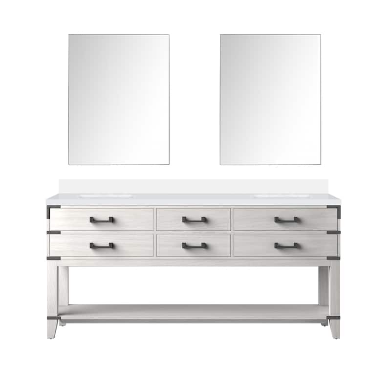 Norwalk Bath Vanity with Quartz Top, Sink and Mirror