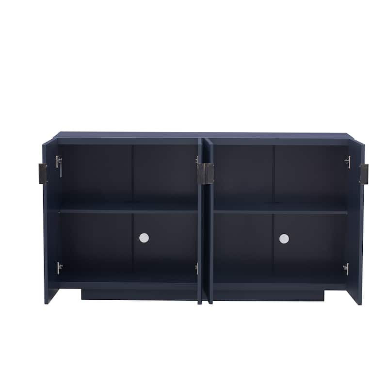 4 Fluted Doors Sideboard Cabinet with Adjustable Shelves
