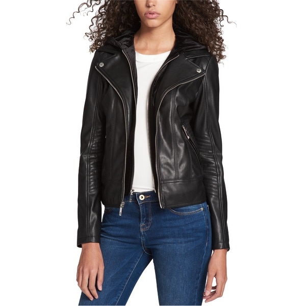 tommy hilfiger leather jacket womens