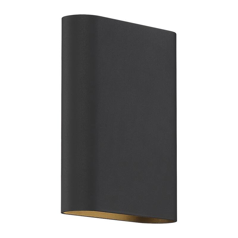 Access Lighting Lux 8" Tall LED Wall Sconce - 3000K - Black / Frosted