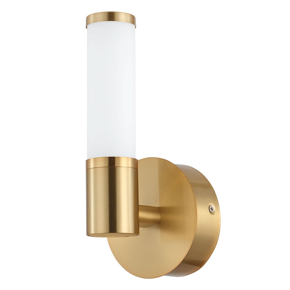 Palmera 1-light LED Bath and Vanity Light with White Glass