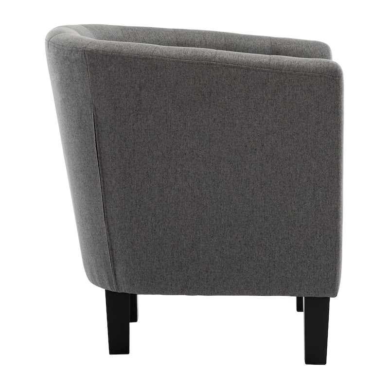 Corvus Oxonia Tufted Fabric Upholstered Club Chair