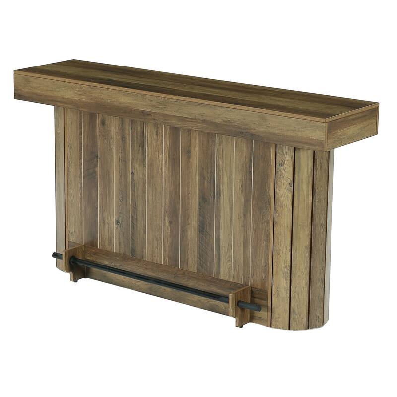 3-Tier Bar Table, 63-Inch Home Bar Unit, Pub Table with Storage Shelves for Living Room, Bistro, Dining Room