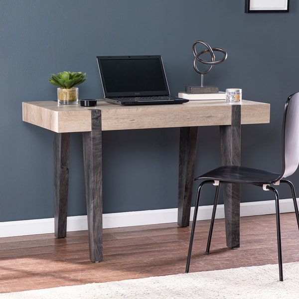 slide 1 of 7, Carbon Loft Atwater Transitional Natural Wood Desk