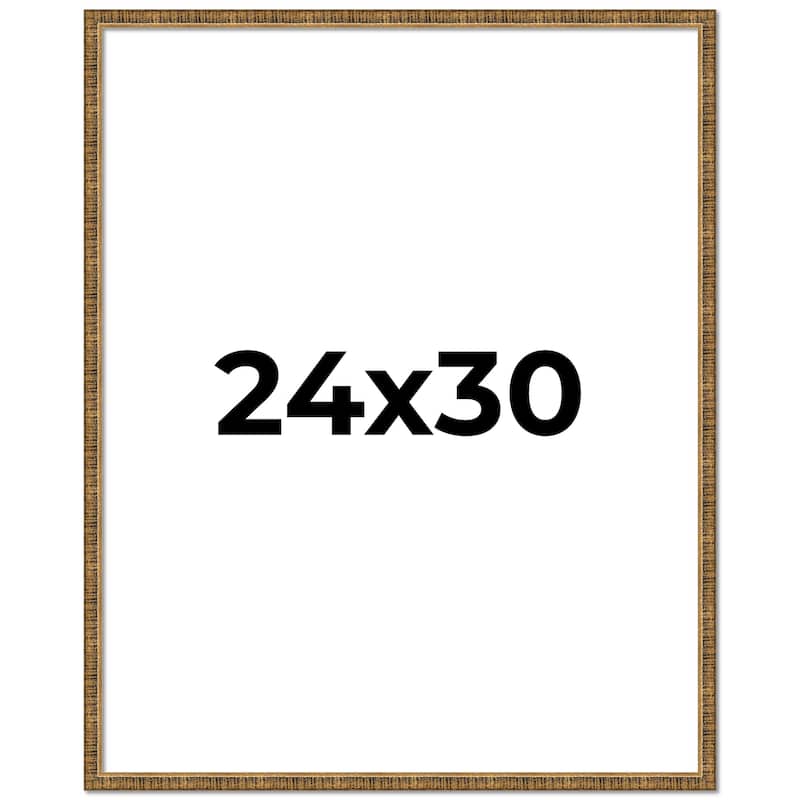 24x30 Frame Gold Kingsley Distressed Solid Wood Picture Frame Width