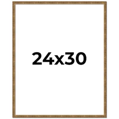 24x30 Frame Gold Kingsley Distressed Solid Wood Picture Frame Width