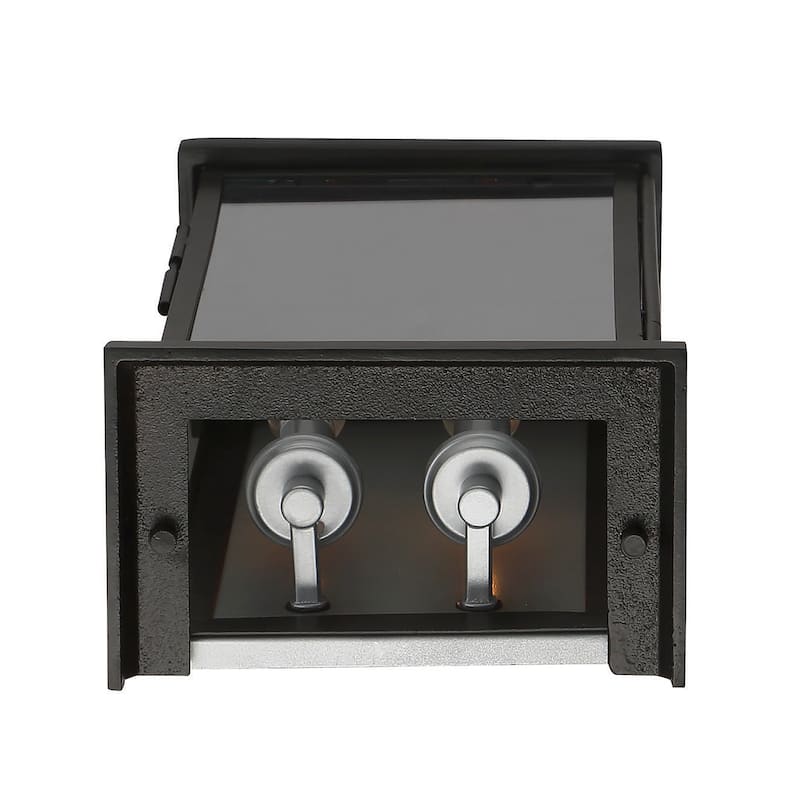 Brooke 2-Light Outdoor Wall Lantern in Matte Black