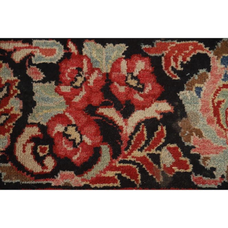 Hand Knotted Oriental 100% Wool Carpet Traditional All-Over Red Mahal Area Rug - 12' 8'' X 9' 6''