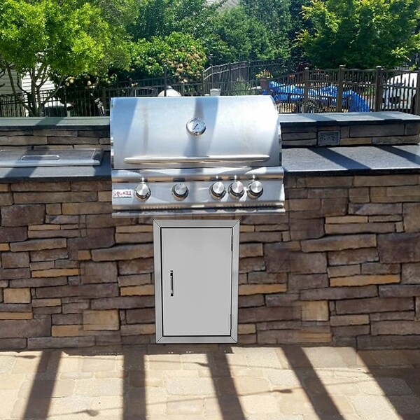 Shop Single Door Stainless Steel 304 Kitchen Cabinet Door ...