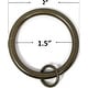 preview thumbnail 30 of 30, Set of 14 Solid Metal Window Drapery Curtain Panel Ring with Eyelet, 1.5" Inner Diameter, Fits Up to 1.25" Rod