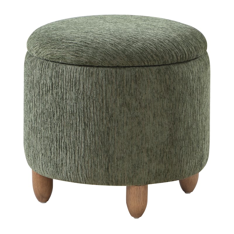 Lyra Storage Ottoman with Medium Oak Legs - Pine