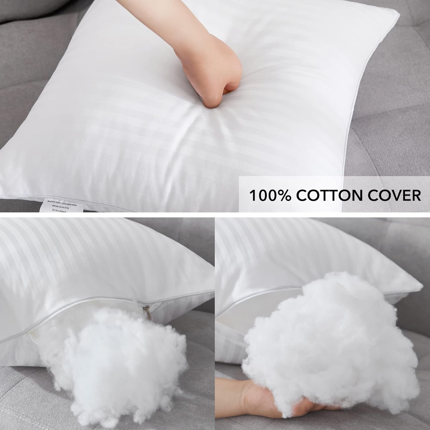 Throw Pillow Inserts Firm and Fluffy Decorative Pillows with Soft Cotton Cover Cushion Bed Bath Beyond 40266258