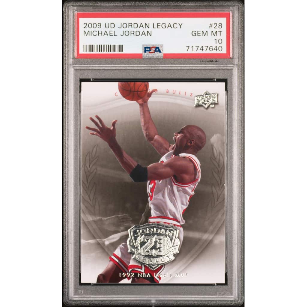 Michael Jordan 2009 Upper Deck Legacy Basketball Card #28 Graded PSA 10 - 8'6" x 11'6"