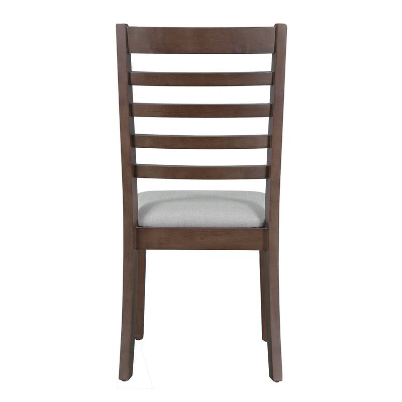 Extendable Farmhouse Dining Set for 6, 78" Rustic Wood Table with 18" Leaf and 6 Upholstered Chairs for Dining Room
