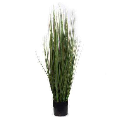 Artificial Grass Bush in Black Pot 36