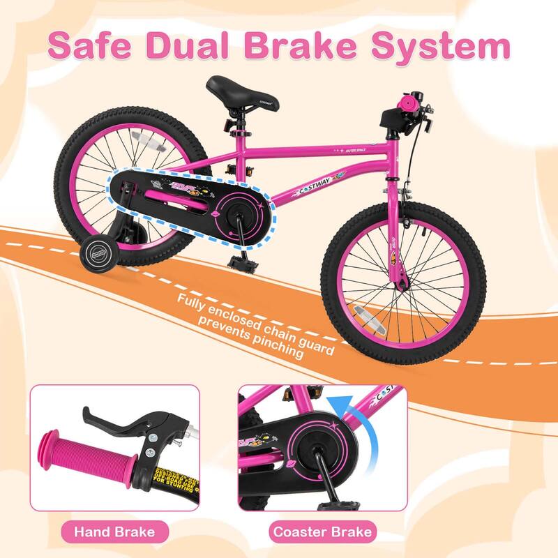 Costway 14/16/18-Inch Kid’s Bike for 4-7 Years Old with Adjustable - See Details