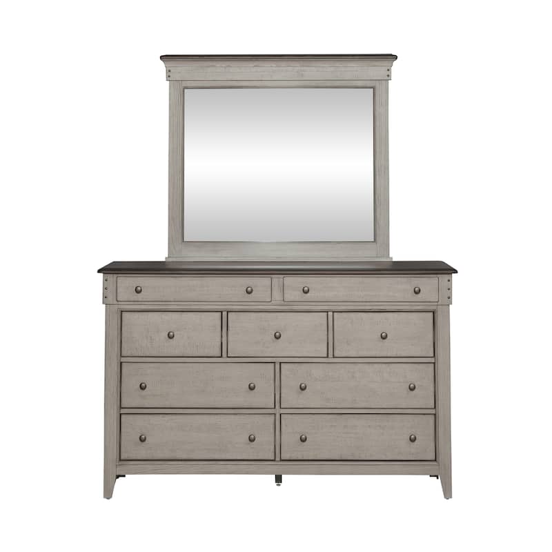 Liberty Furniture Ivy Hollow Mantle Storage Bed, Dresser & Mirror, Chest, Night Stand - King, Queen