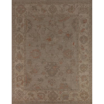 Oushak Turkish Area Rug Vegetable Dye Handmade Wool Carpet - 8'3"x 9'8"
