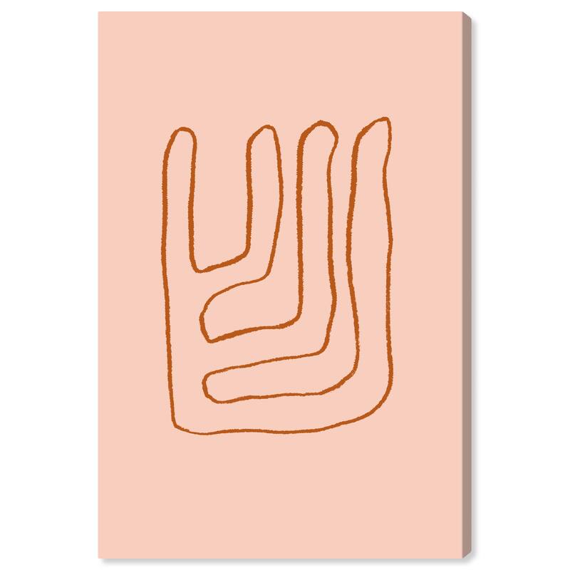 Wynwood Studio Canvas Abstract Roots Pink and Light Pink Modern & Contemporary Wall Art Canvas Print
