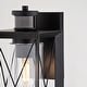 preview thumbnail 8 of 10, Milton Matte Black Motion Sensor Dusk to Dawn Outdoor Wall Light Transitional Clear Glass - 6-in W x 14-in H x 7-in D