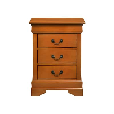 Modern Storage Nightstand with Three Roomy Drawers Bedside Table Bedroom Cabinet for Bedroom