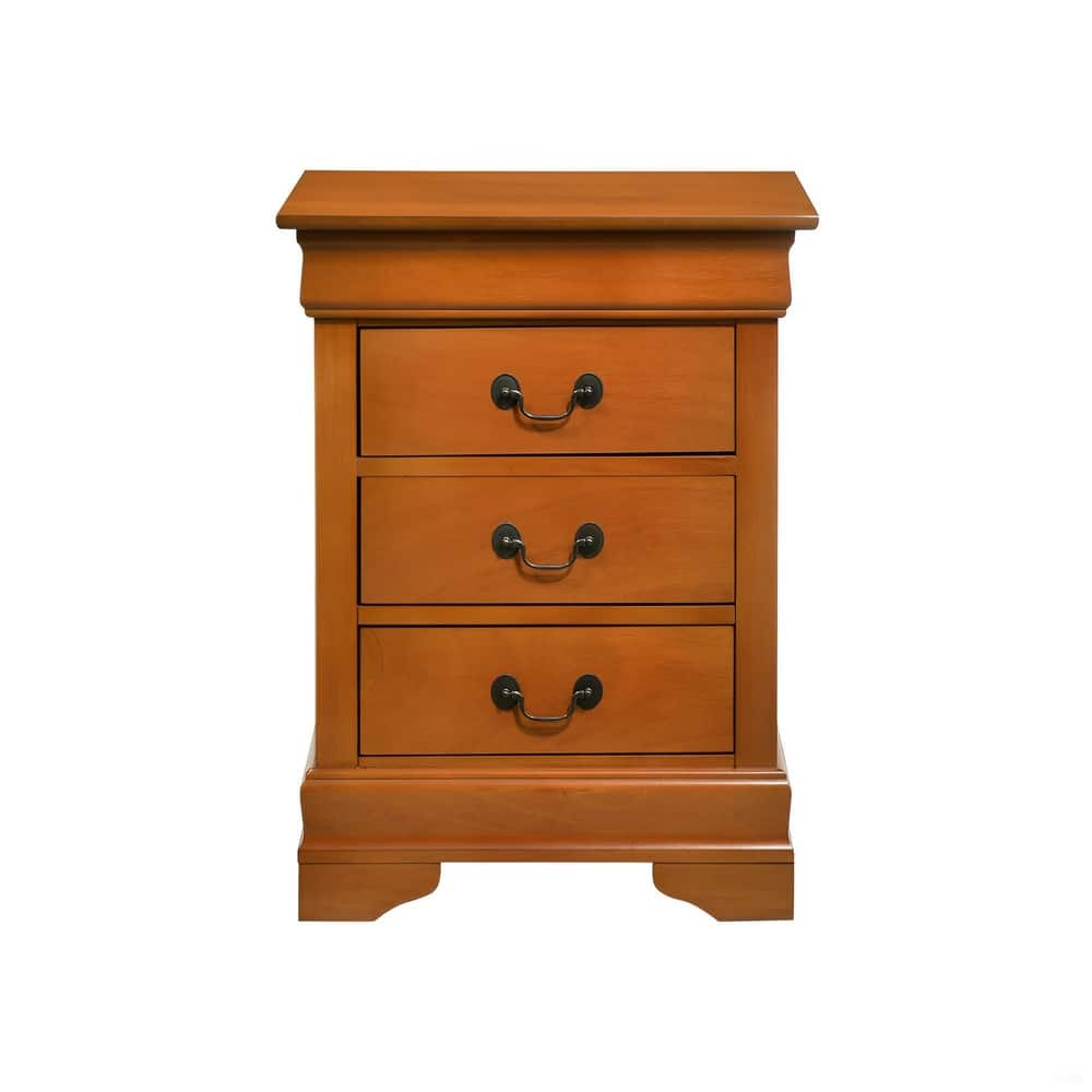 Modern Storage Nightstand with Three Roomy Drawers Bedside Table Bedroom Cabinet for Bedroom