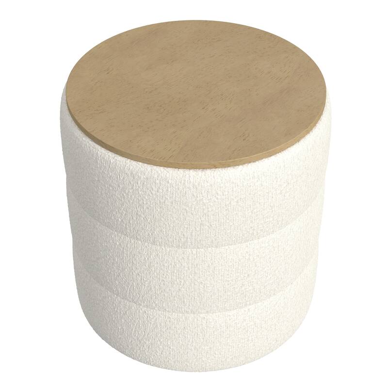 HomePop Channeled Storage Ottoman with Tray Top