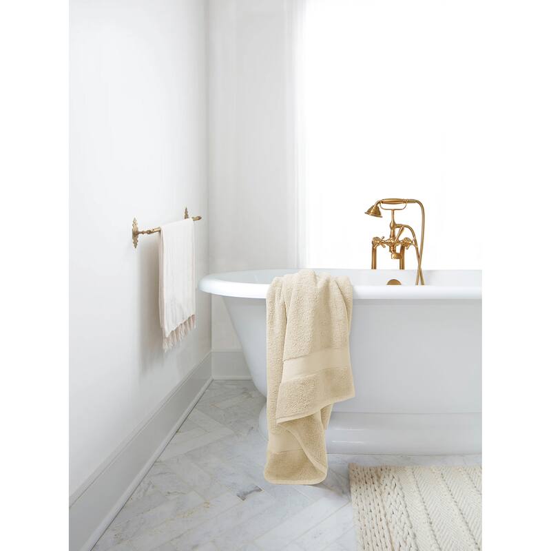 Delara Organic Cotton Luxuriously Plush Bath Towel 10 Piece Set | GOTS & OEKO-TEX Certified | 650 GSM Long Staple