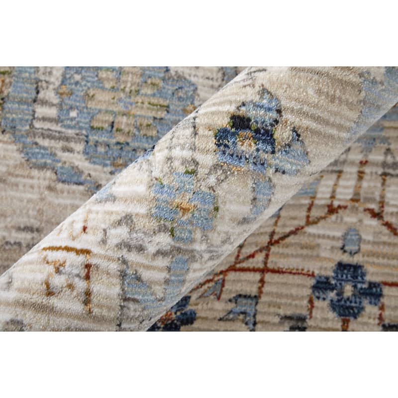 Grand Bazaar Claymore Machine Made Floral & Botanical Traditional Area Rug