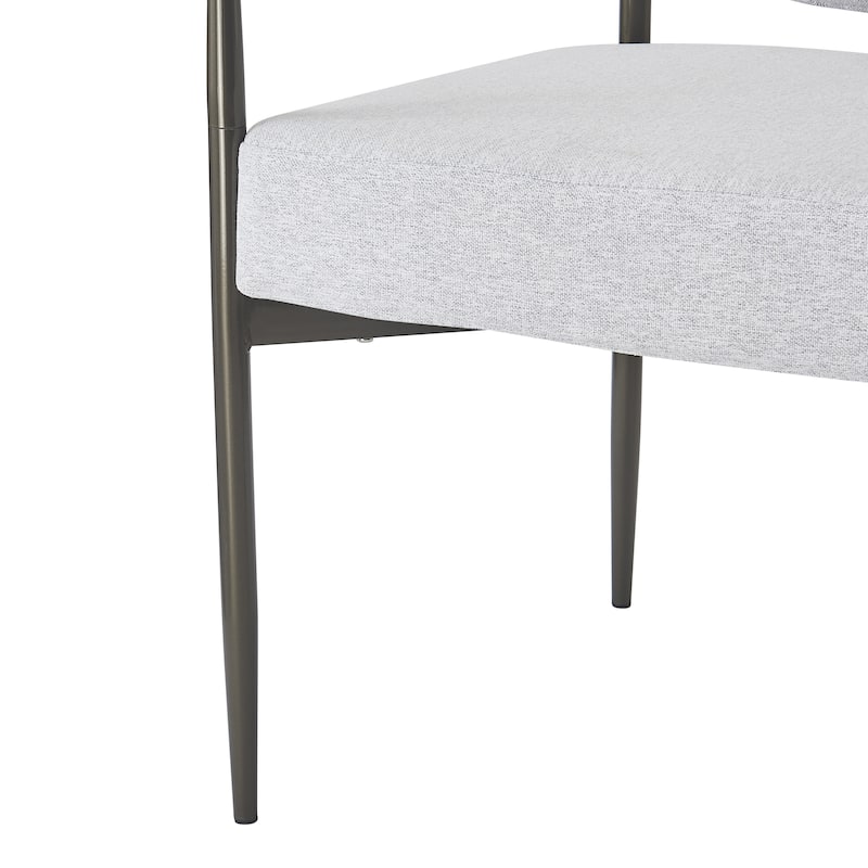Christopher Knight Home - Thatch Iron-Frame Dining Armchairs with Upholstered Cushion (Set of 2)