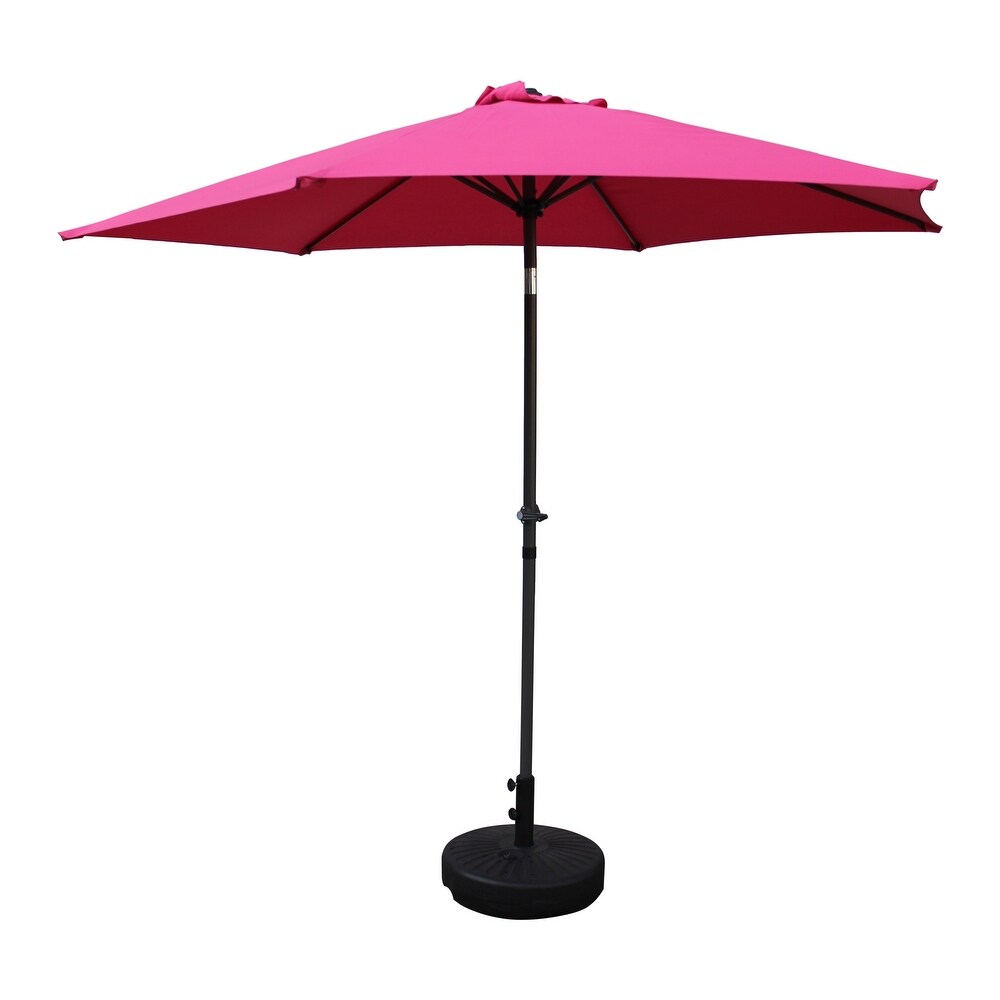 lb international patio umbrella pink 31364118 Lyon scalloped edge makes this umbrella chic enough for cocktails around the pool or an outdoor dinner party. 9ft Outdoor Patio Market Umbrella
