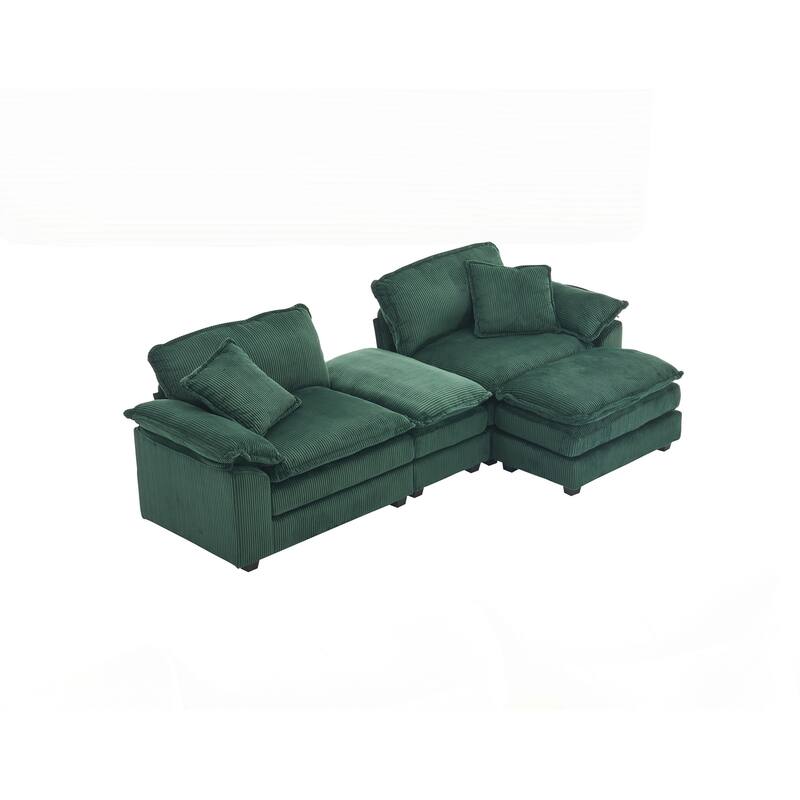 2-seats Sofa With 2 Back Pillows