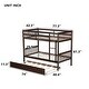 preview thumbnail 3 of 10, Twin Over Twin Bunk Beds with Trundle, Convertible into 2 Beds, Black