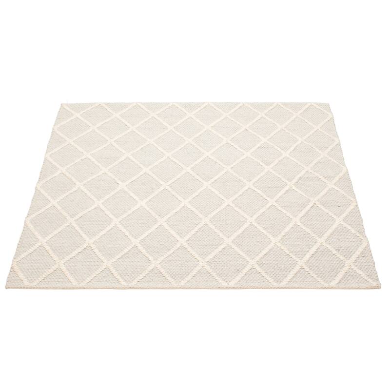ECARPETGALLERY Braid weave Sienna Grey Wool Rug - 5'11 x 6'1