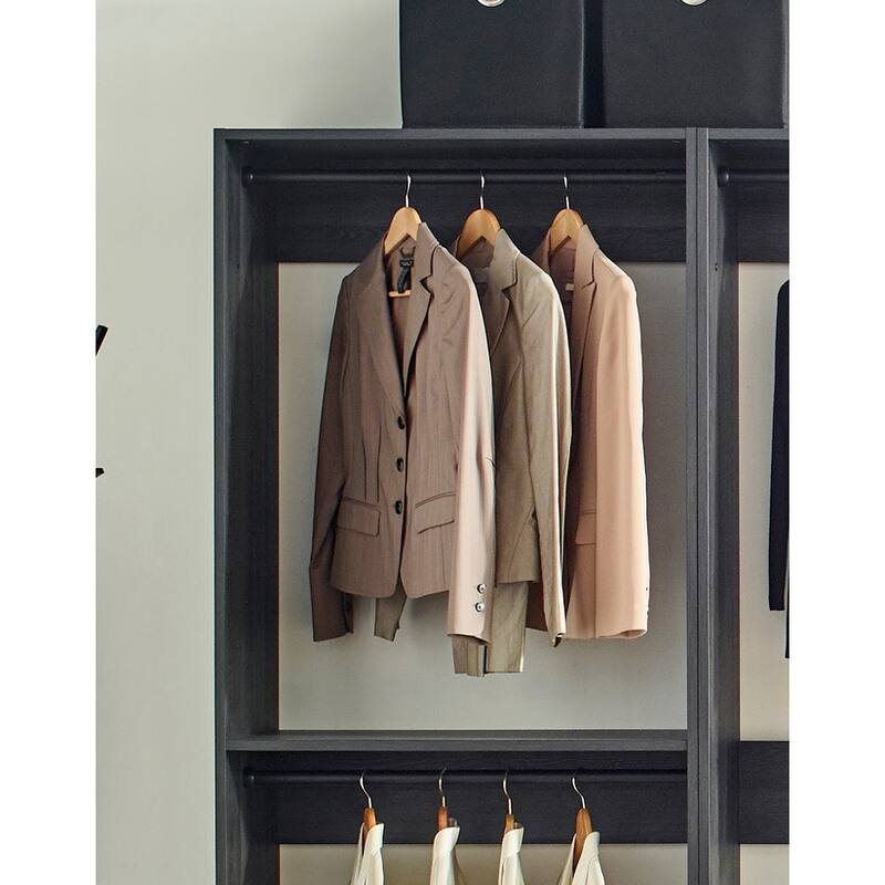 Prosper Gray Freestanding Walk in Wood Closet System