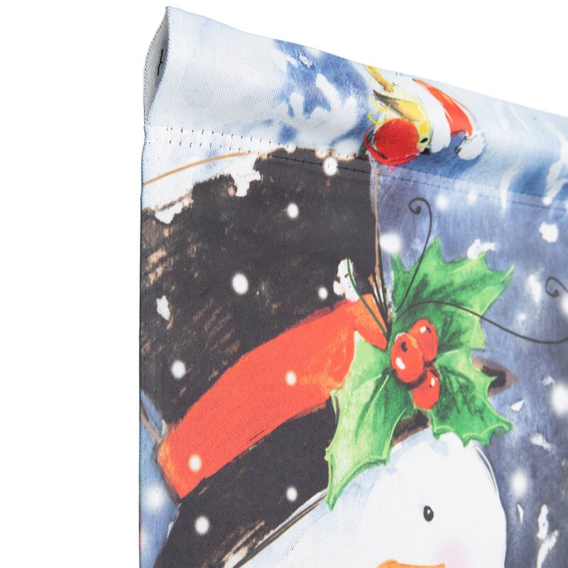 Snowman and Yellow Birds Merry Christmas Outdoor House Flag 28" x 40"