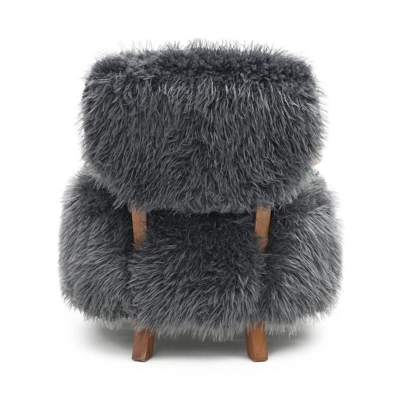 Furniture of America Lumir Modern 28-inch Faux Fur Accent Arm Chair