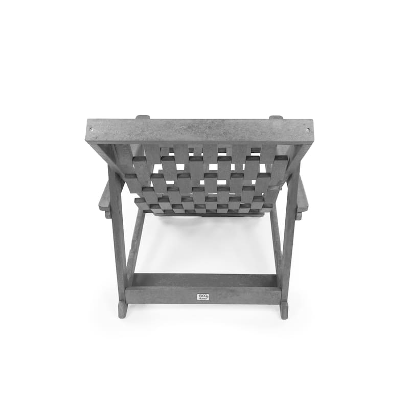 Aspen Fully Assembled All-Weather HDPE Outdoor Folding Lounge Chair with Removable Cushion