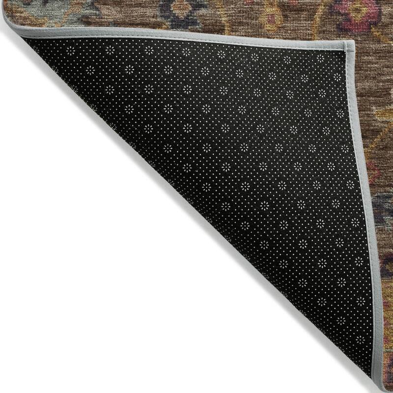 Machine Washable Indoor/Outdoor Boho Traditional Chantille Rug