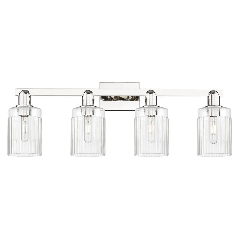 Innovations Lighting 716-4W-11-32 Hadley Vanity Hadley 4 Light 32" - Polished Nickel / Clear