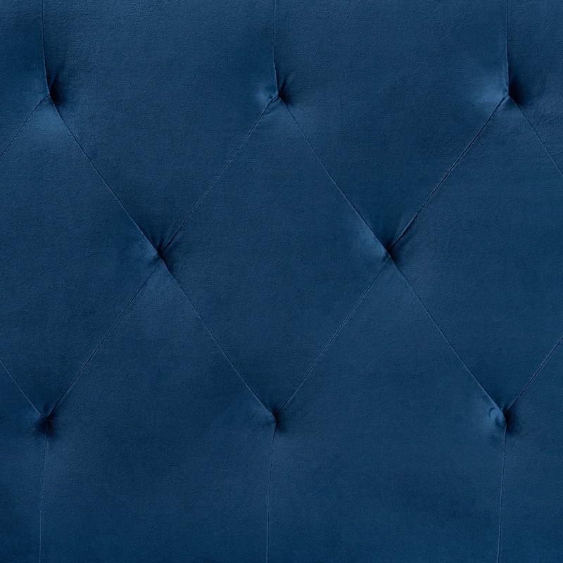 Felix Modern and Contemporary Velvet Upholstered Headboard-Navy Blue
