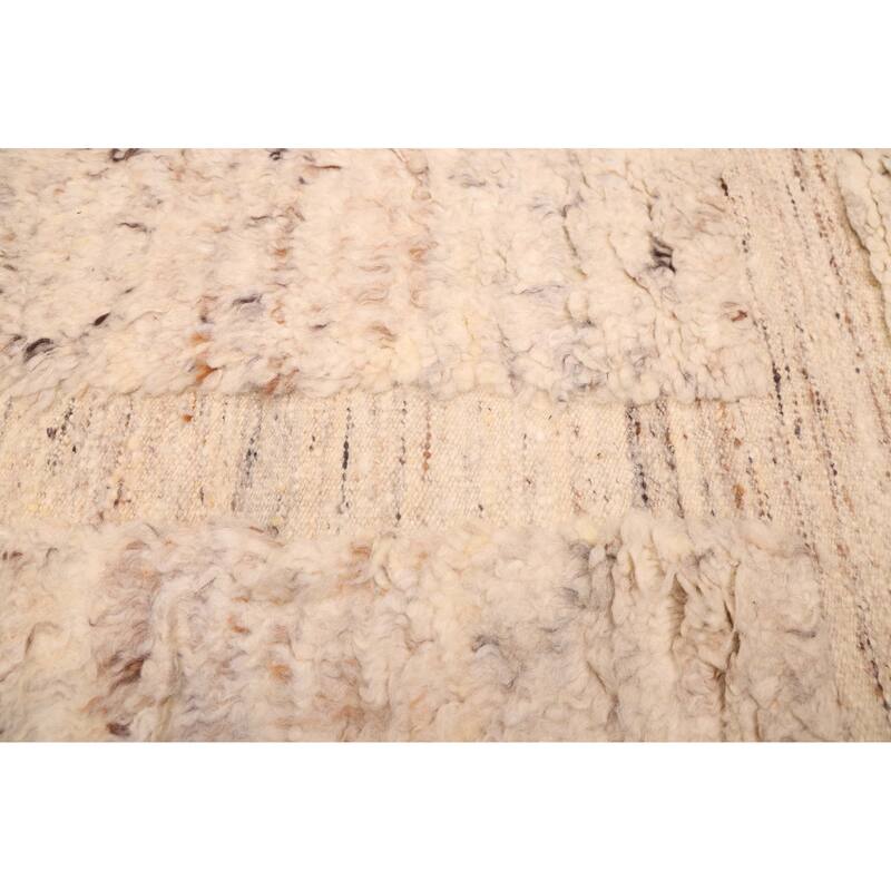 ECARPETGALLERY Hand-knotted Tangier Cream Wool Rug - 5'1 x 8'0