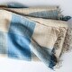 preview thumbnail 2 of 4, Handmade Luxury Throw | 100% Cruelty-free Silk | Handwoven | Fringed | 50"x70"