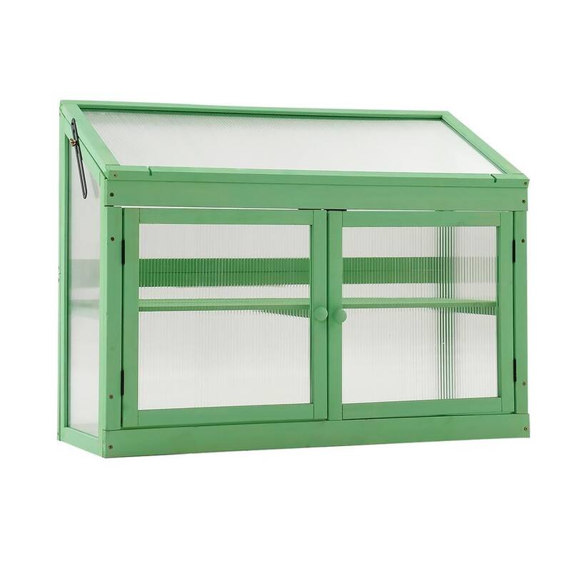 MCombo 2-Tier Cold Frame Greenhouse, Solid Wood 0160