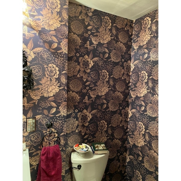 House of Hampton Peonies Removable Wallpaper - 24'' inch x 10'ft -  Overstock - 31602400