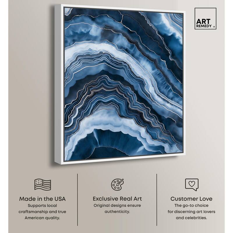 Azure Abyss Layers Canvas by Art Remedy