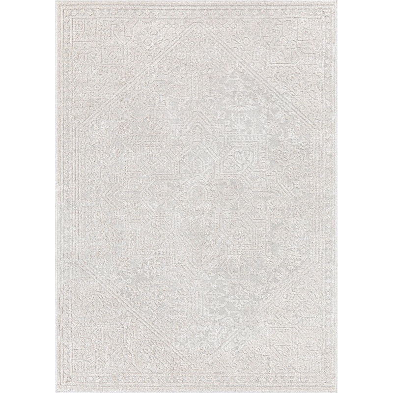 Well Woven Harlow Farmhouse Medallion Area Rug