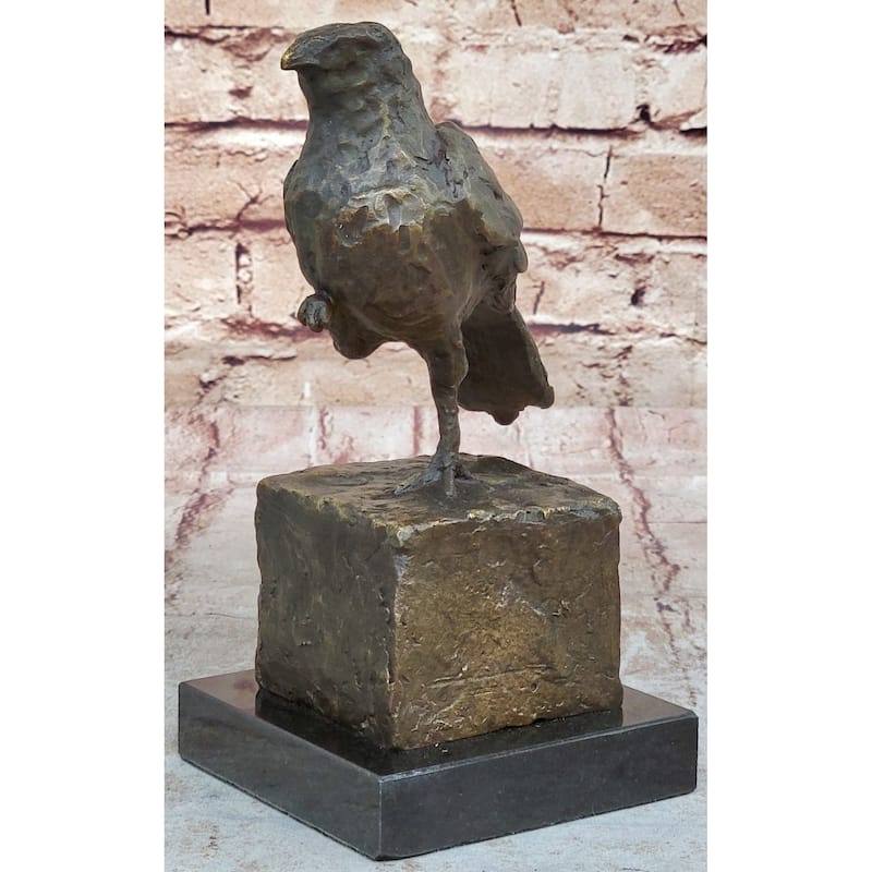 Bronze Metal Bird Sculpture Statue Figure Crude Style Original Art